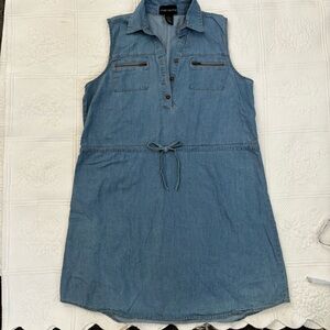 Marianne Blue Denim Midi Dress 100% Cotton